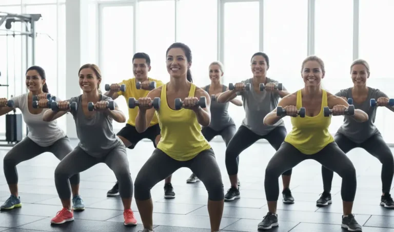 Visual mix of yoga, zumba, and kickboxing activities in Jawan Pro gym